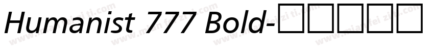 Humanist 777 Bold字体转换